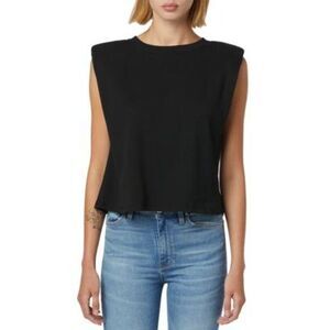 Hudson Jeans Cotton Sleeveless Top In Black L